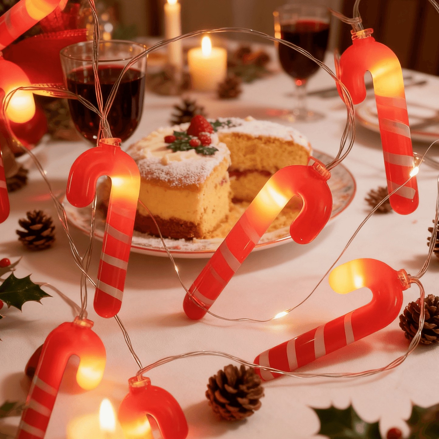 Christmas Crutches & LED Light String – Festive Christmas Lights