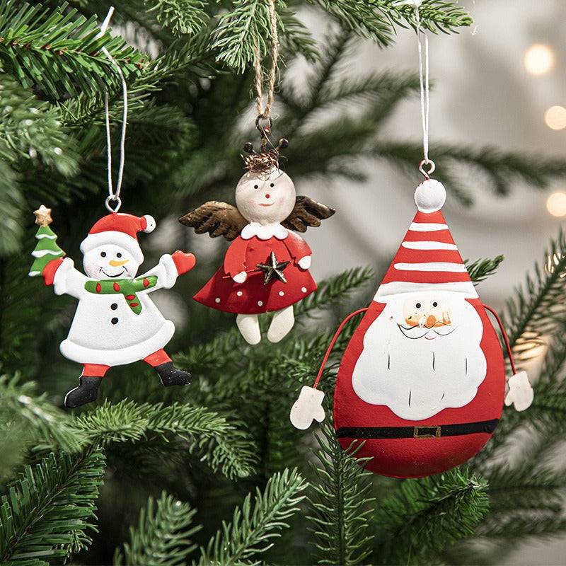 Christmas Decorations – Painted Snowmen Pendants & Tree Ornaments
