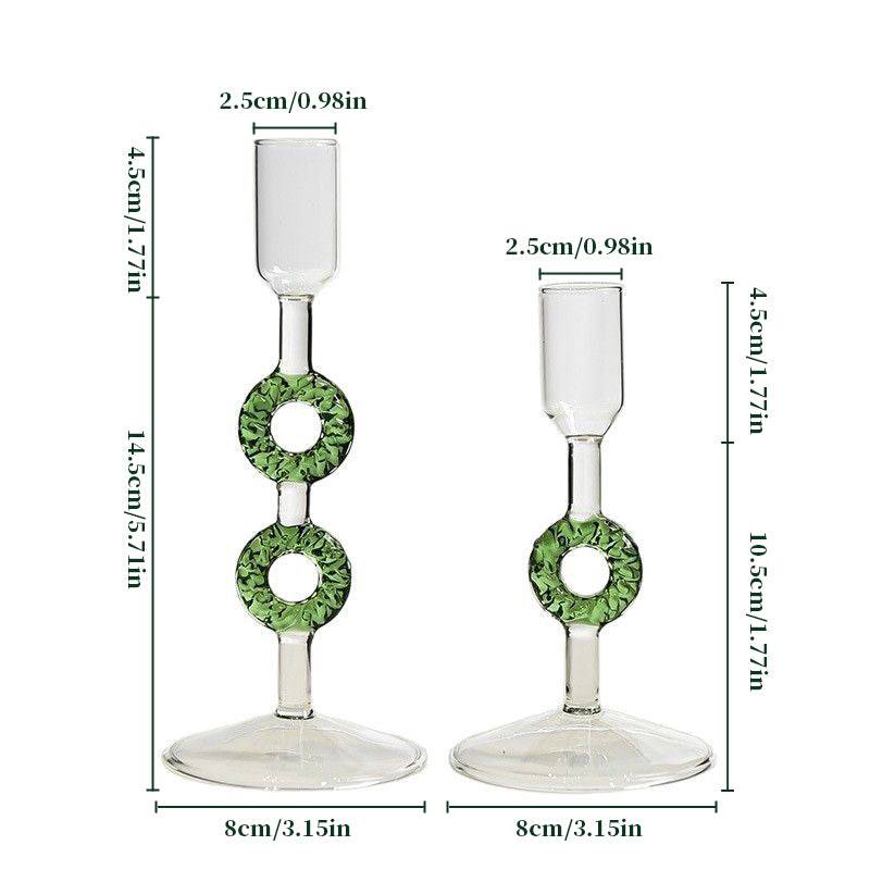 Nordic Borosilicate Glass Candle Holder, Christmas T for Homeree Tabletop Decor