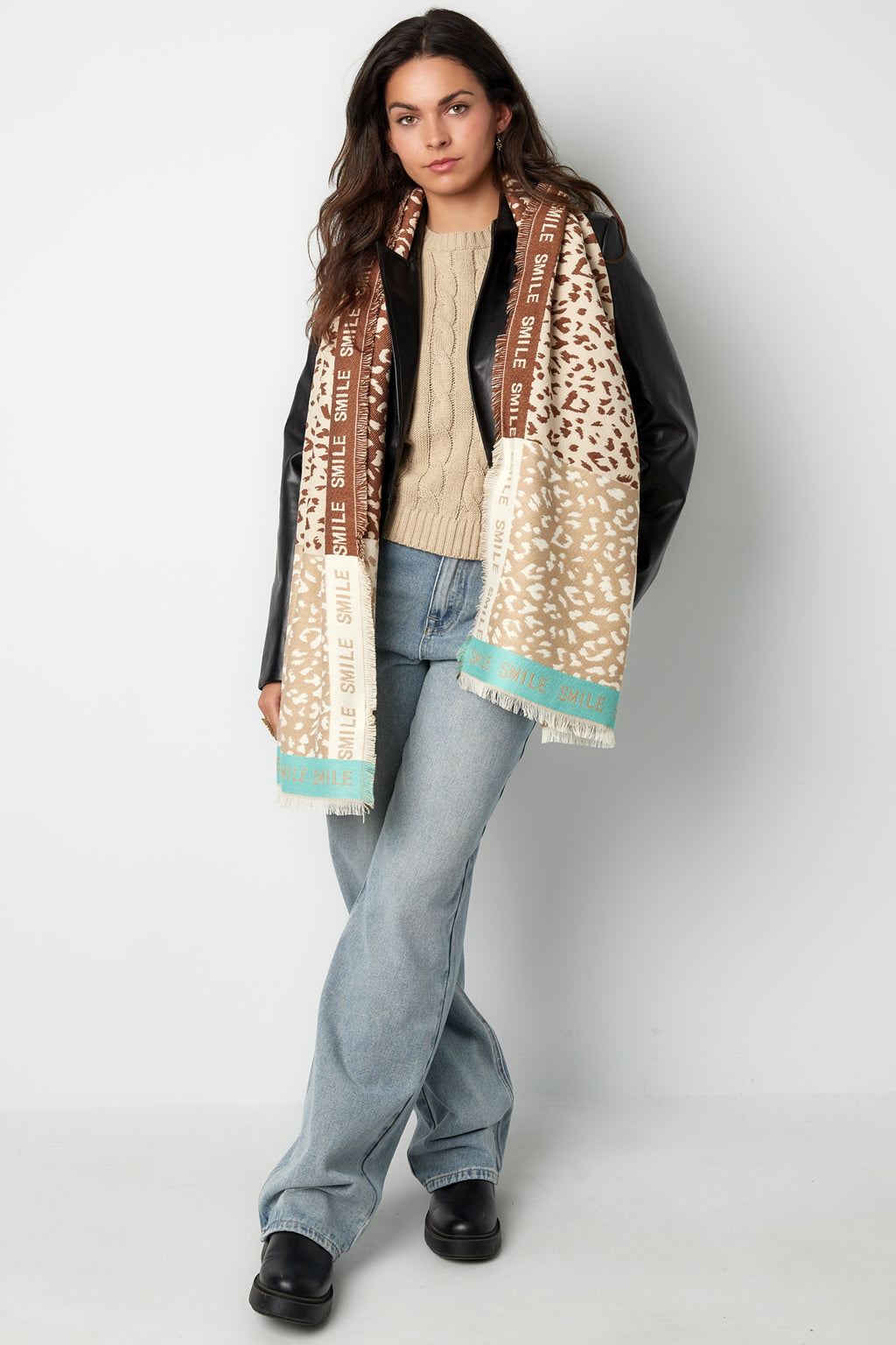 Colourful smile scarf