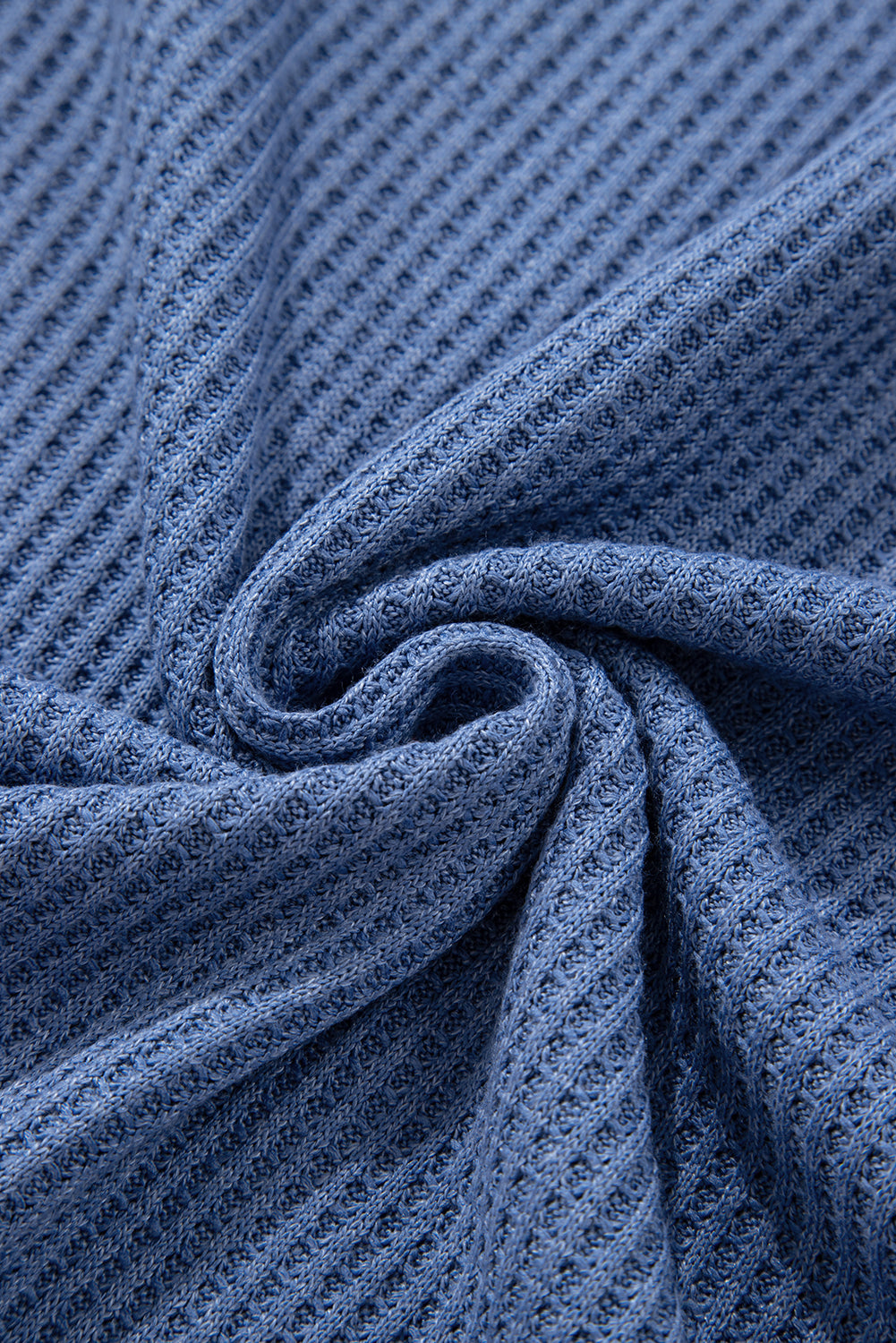Close-up of blue textured fabric