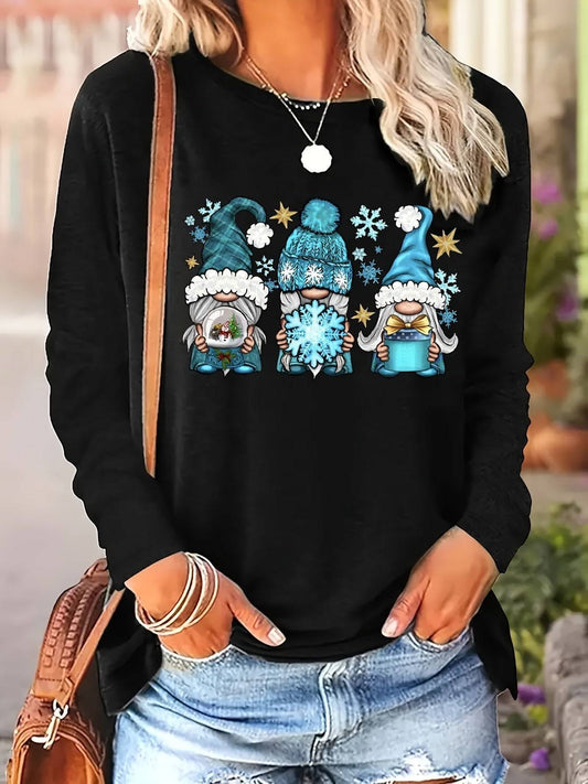 Christmas Graphic Sweatshirt – Crew Neck Holiday Print Sweatshirt