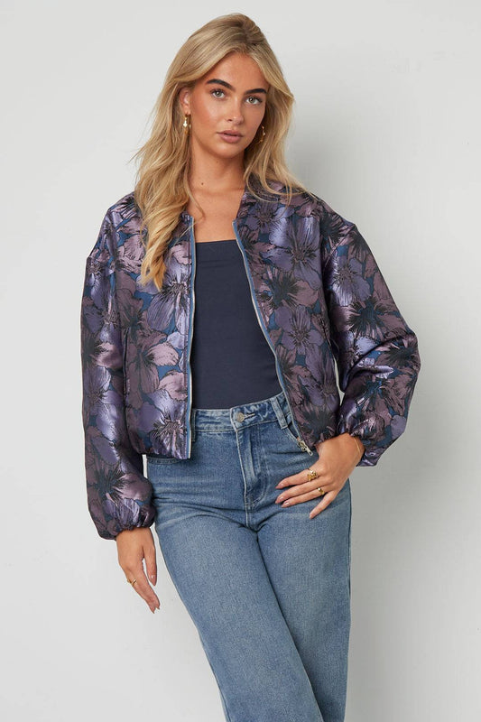 Jacquard Jacket Flower