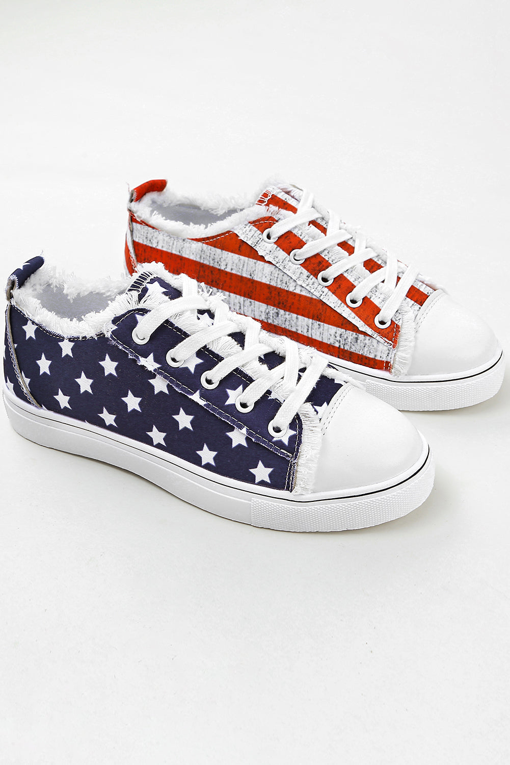 Blue American Flag Lace-up Canvas