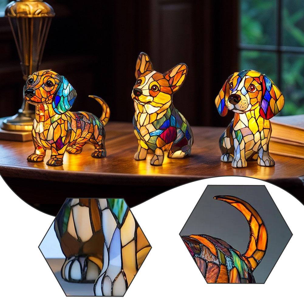 Animal Resin Night Light LED Stained Art Night Light