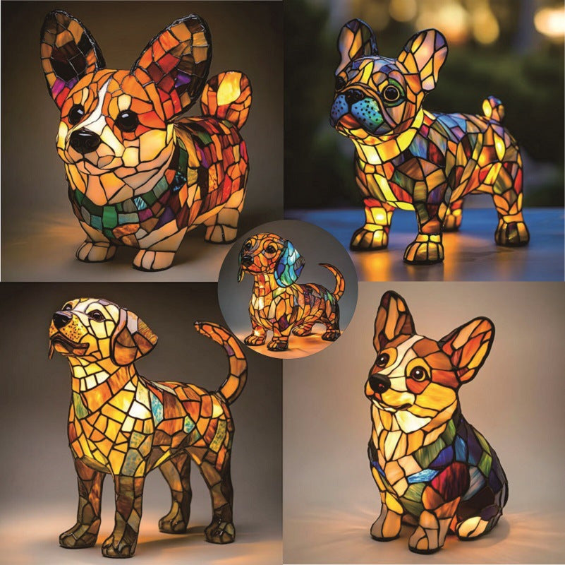 Animal Resin Night Light LED Stained Art Night Light