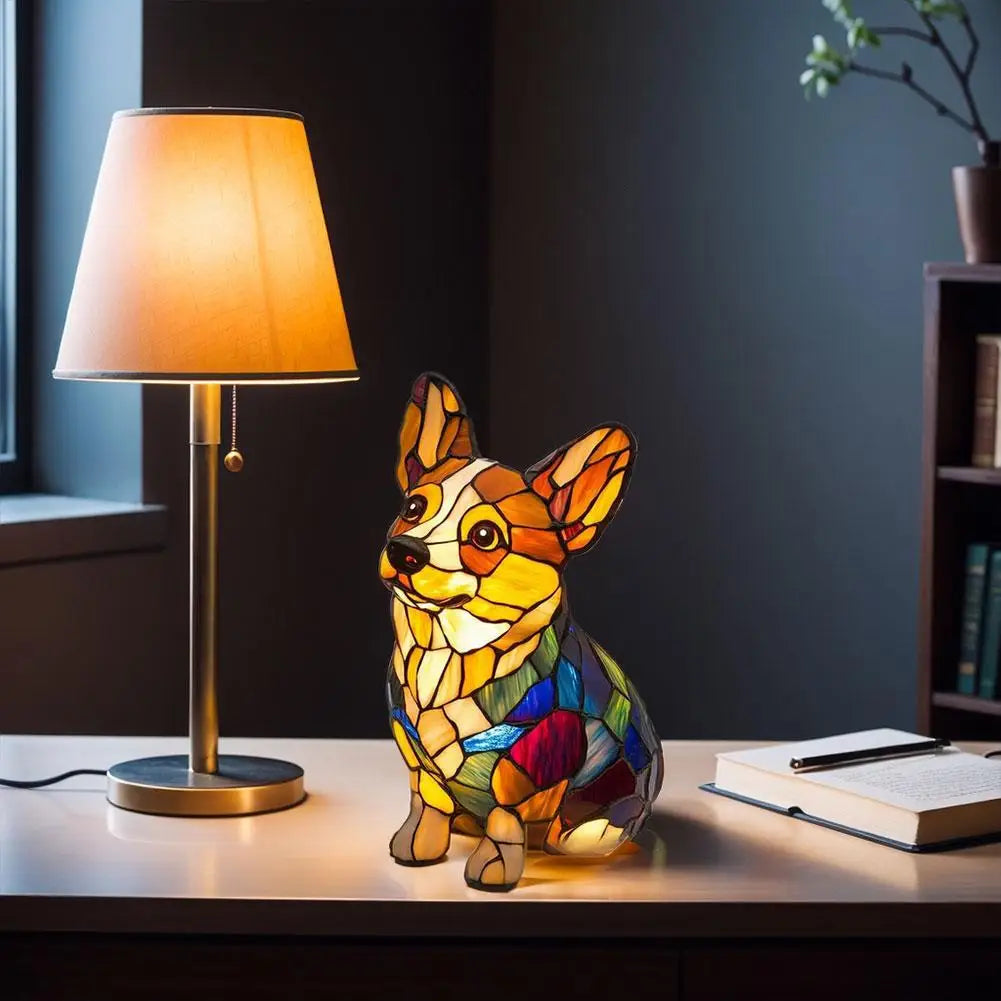 Animal Resin Night Light LED Stained Art Night Light