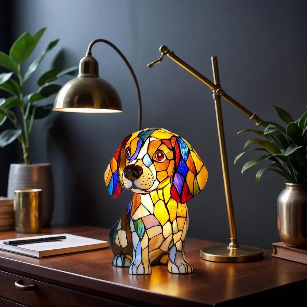 Animal Resin Night Light LED Stained Art Night Light