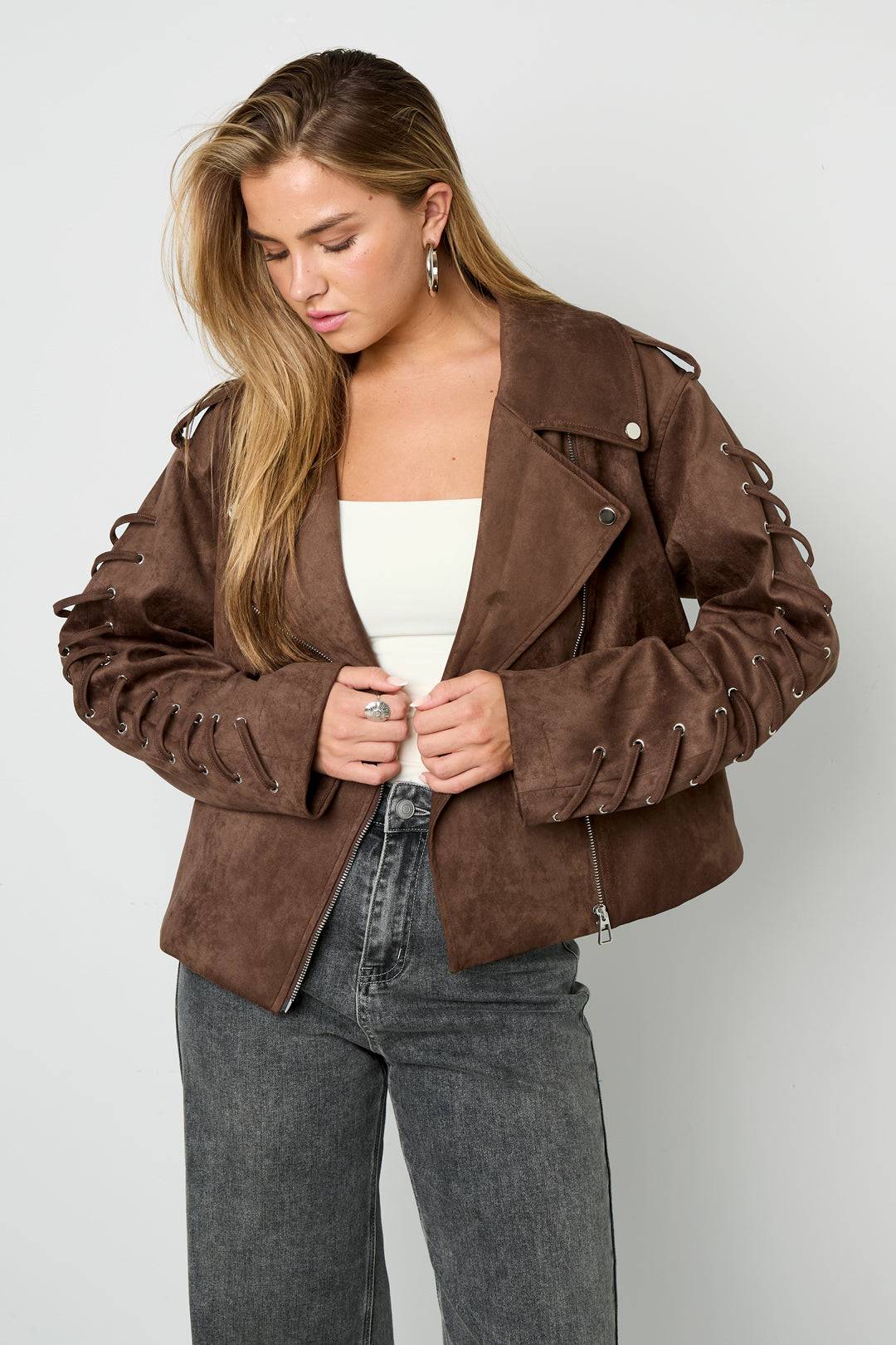 Laced Suede Jacket
