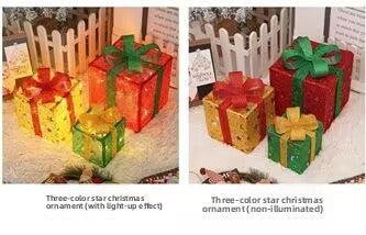 Christmas Decorative Light Gift Box Set with Remote Control