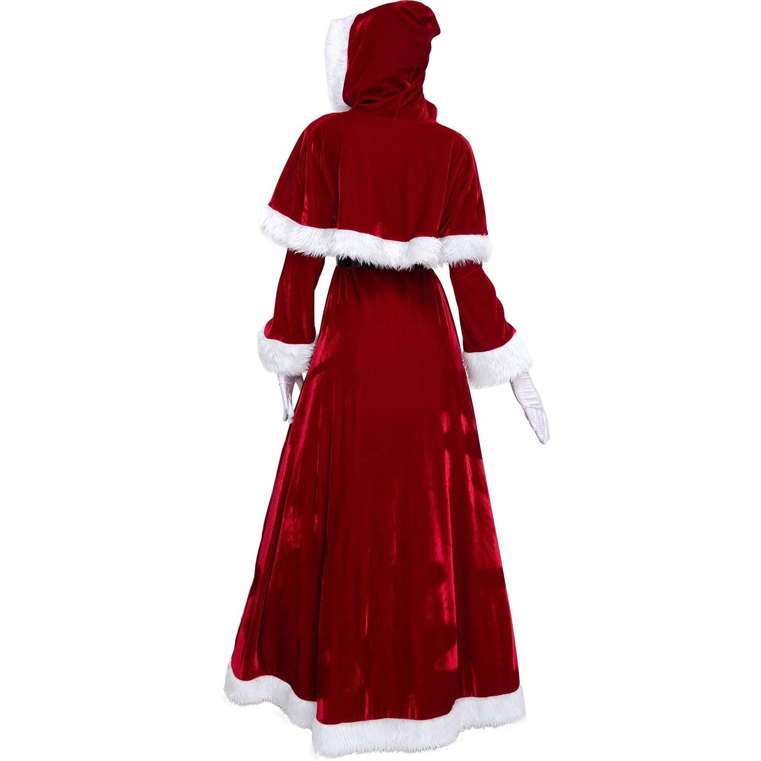 Christmas Queen Long Dress – Elegant Holiday Costume for Women
