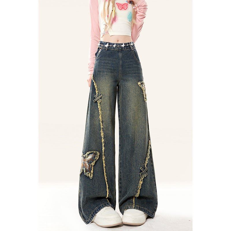 Side-zip wide-leg pants