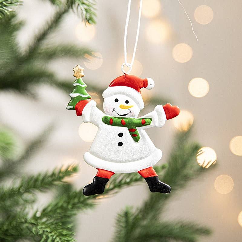 Christmas Decorations – Painted Snowmen Pendants & Tree Ornaments
