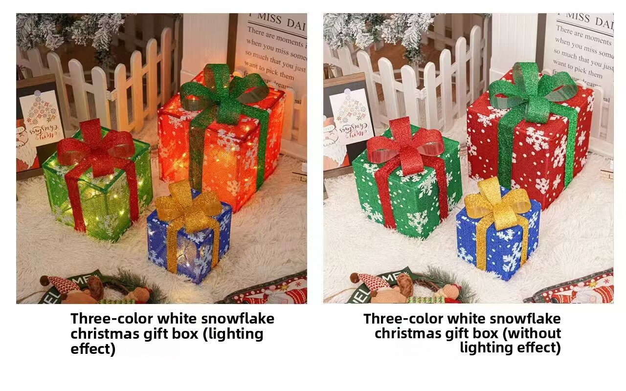 Christmas Decorative Light Gift Box Set with Remote Control