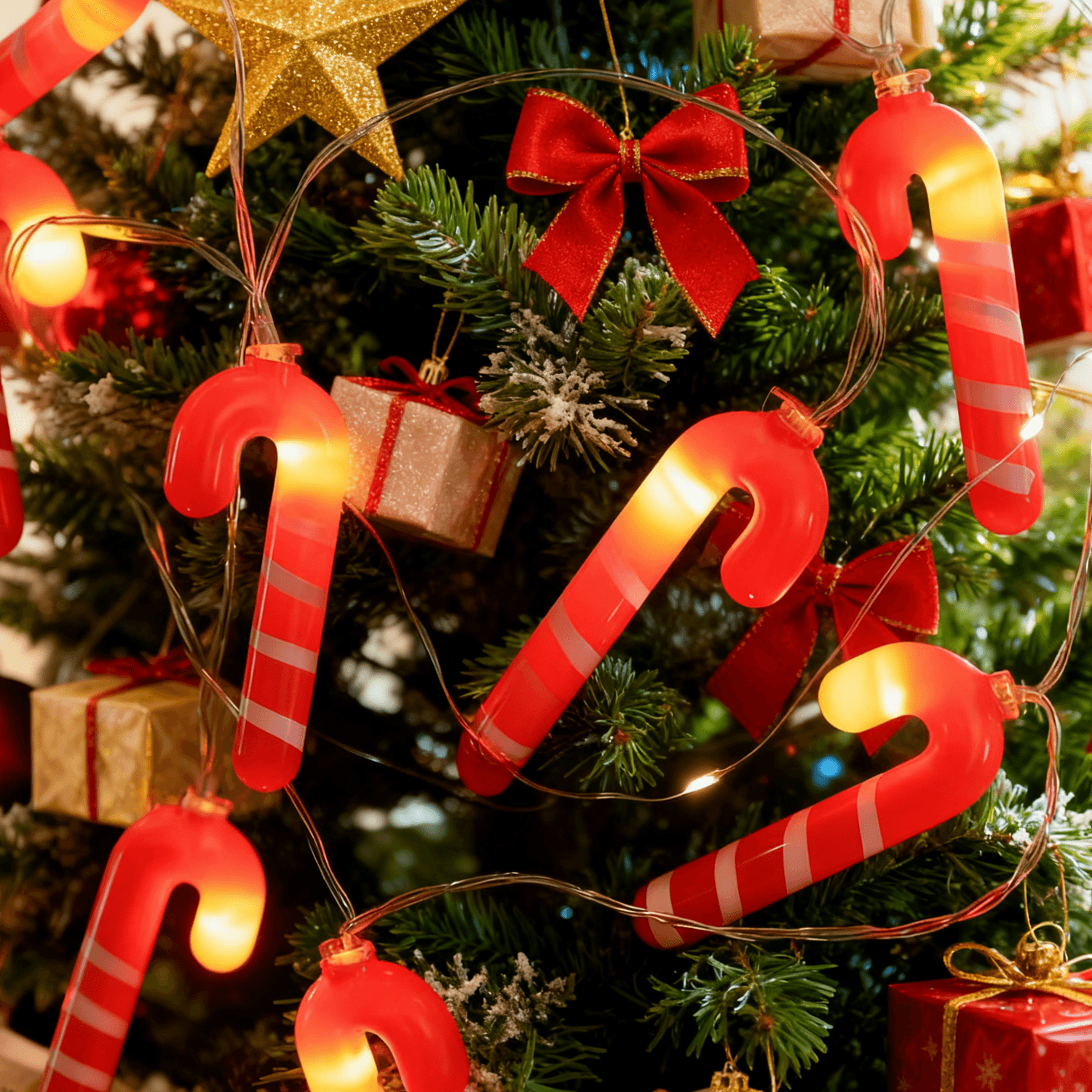 Christmas Crutches & LED Light String – Festive Christmas Lights
