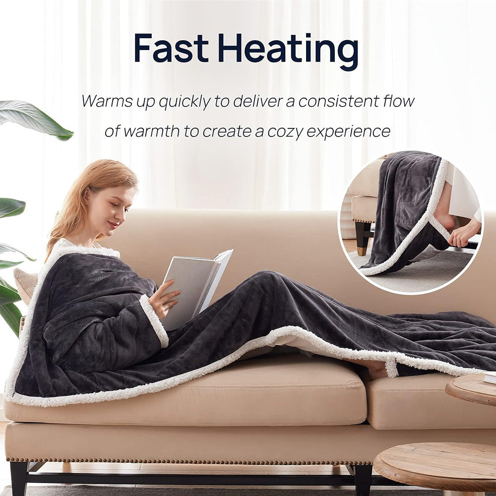 Wearable heating blanket