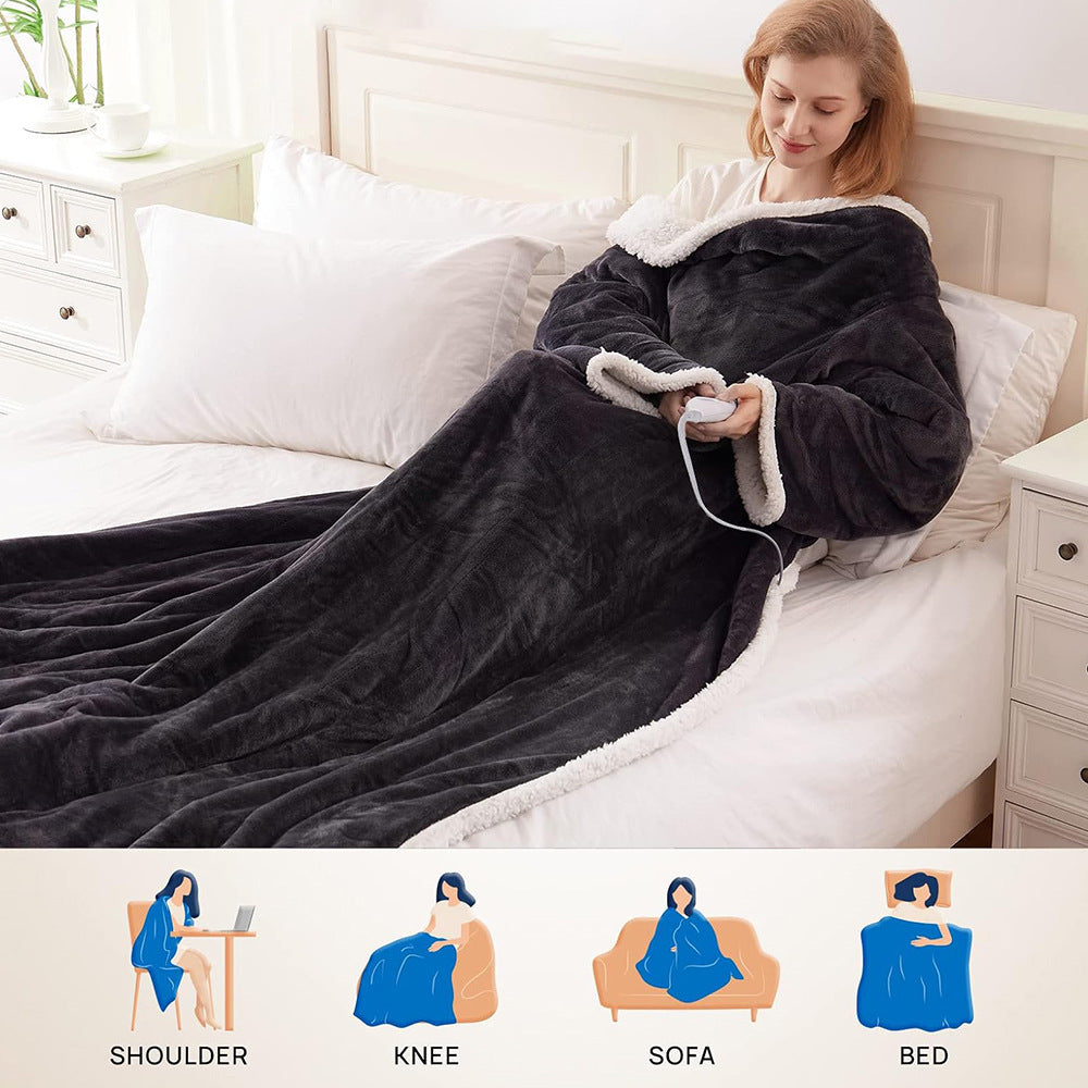 Wearable heating blanket