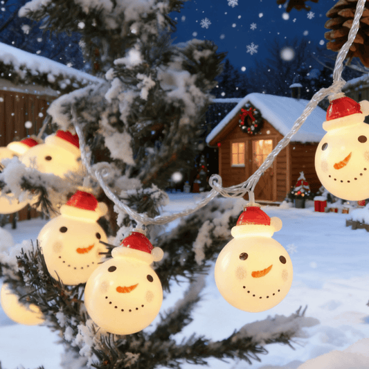 Christmas Snowman LED Light String – Festive Holiday Decorative Lights