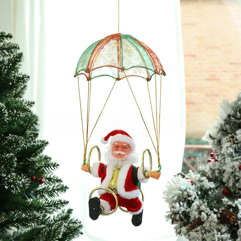 Electric Climbing Santa Claus Christmas Decoration with Music