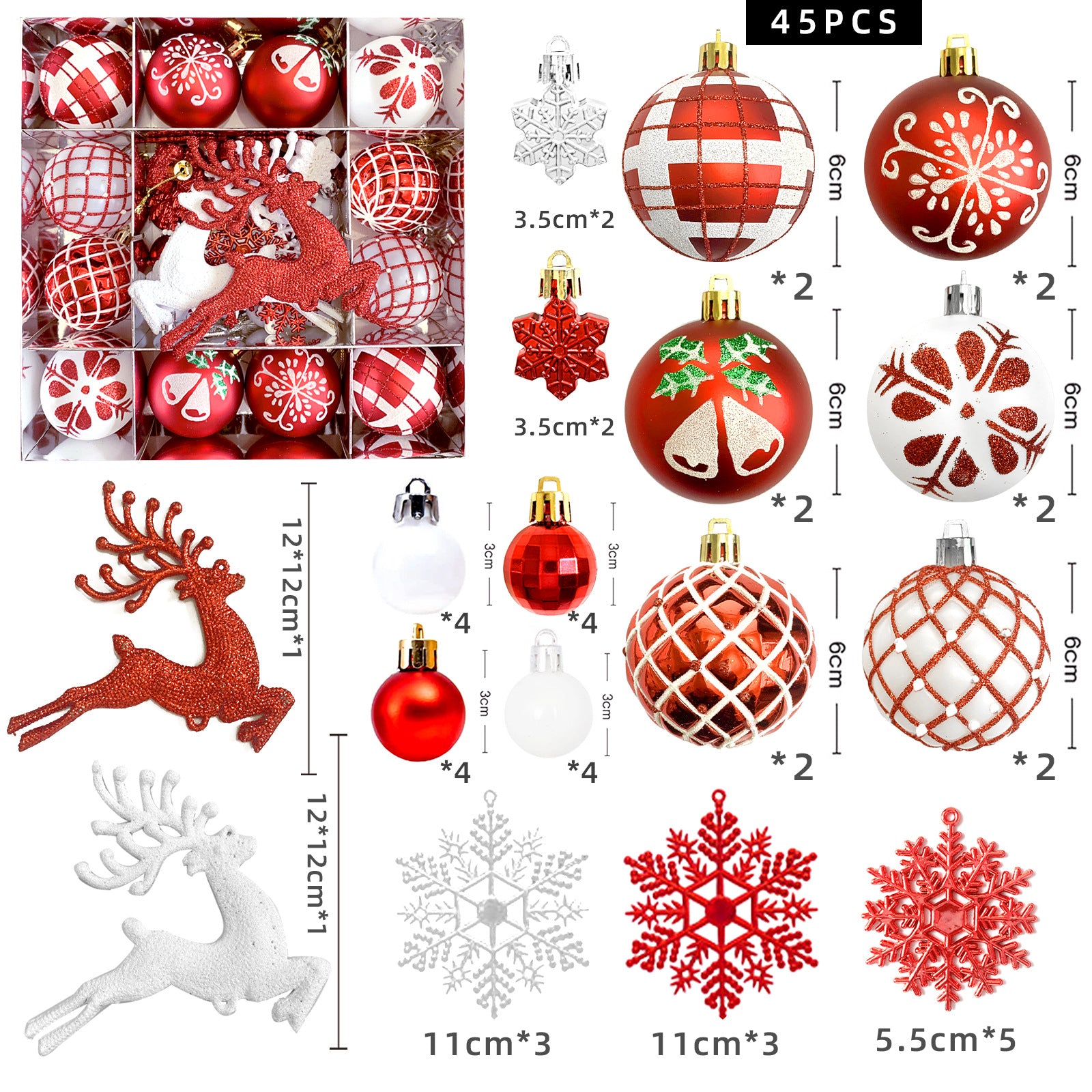 Spherical Christmas decorations Christmas tree