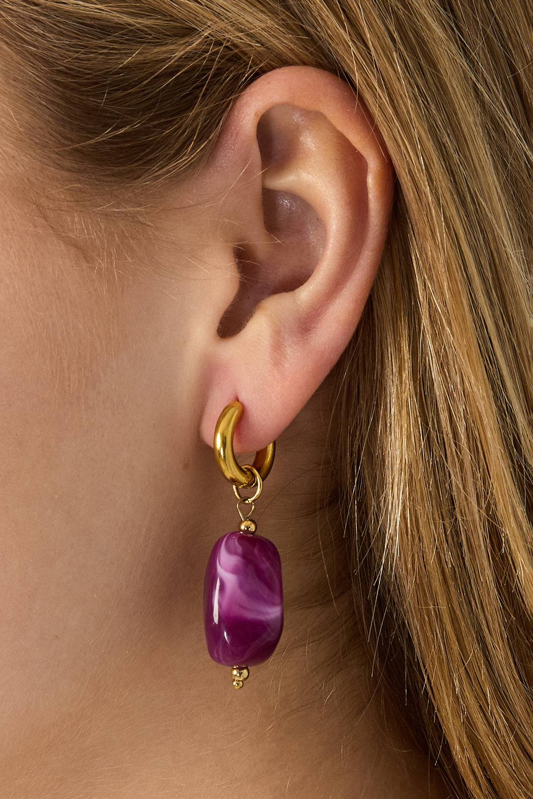 Resin Drop Earrings irregular shape Casual Daily Simple Series Women's jewelry