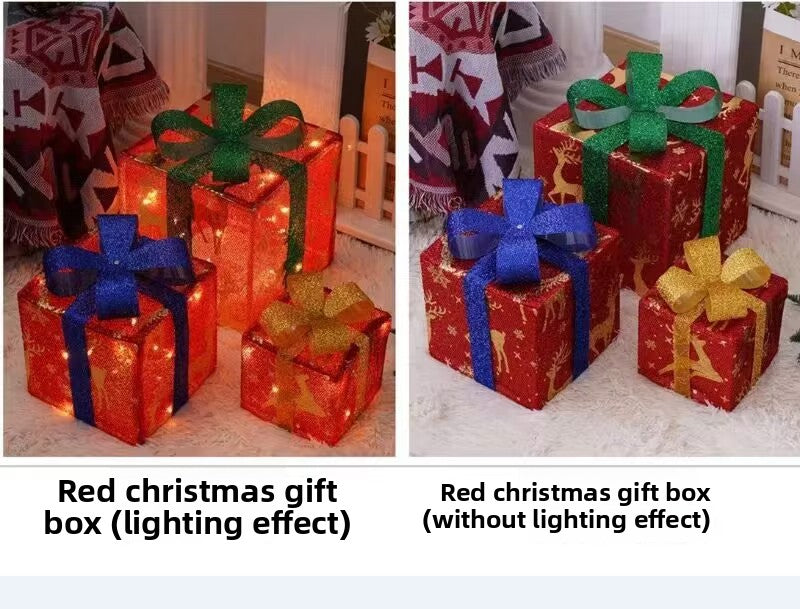 Christmas Decorative Light Gift Box Set with Remote Control