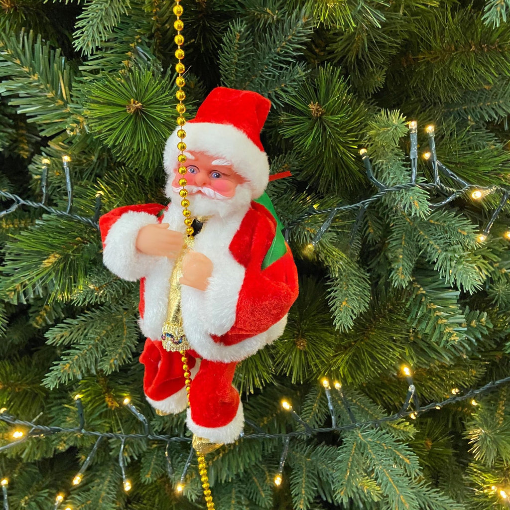 Electric Climbing Santa Claus Christmas Decoration with Music