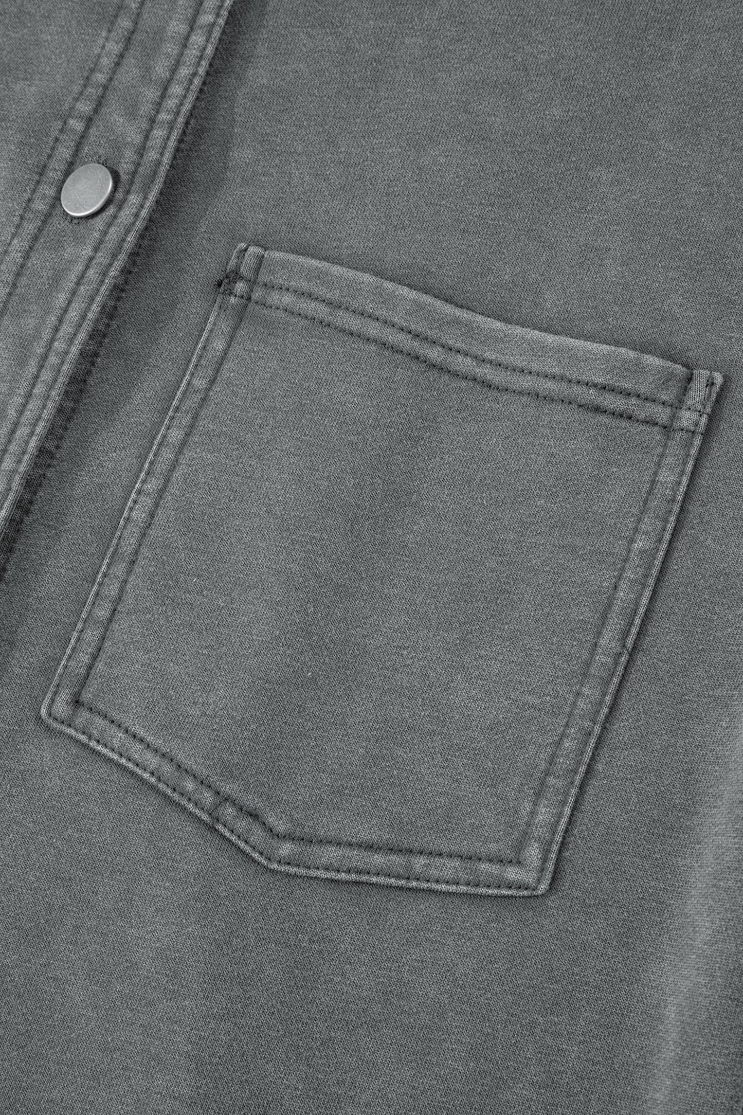 Drop Shoulder Shacket with Side Slit