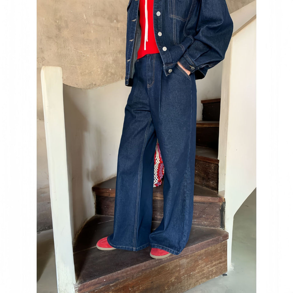 High waisted slightly flared jeans