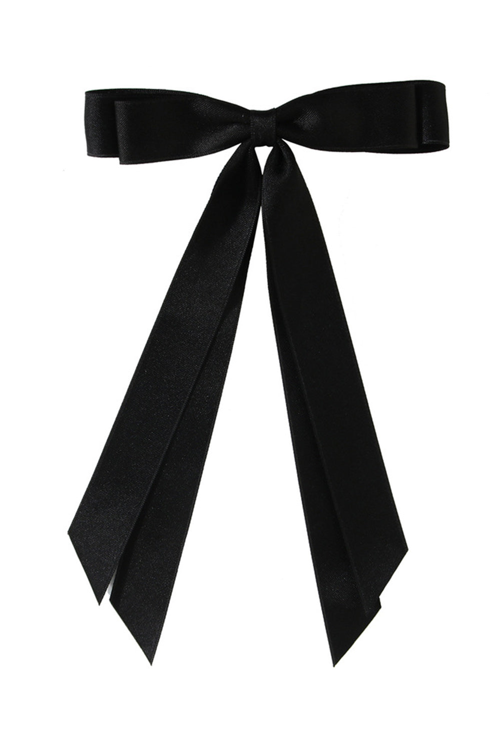 Black satin bow on a white background