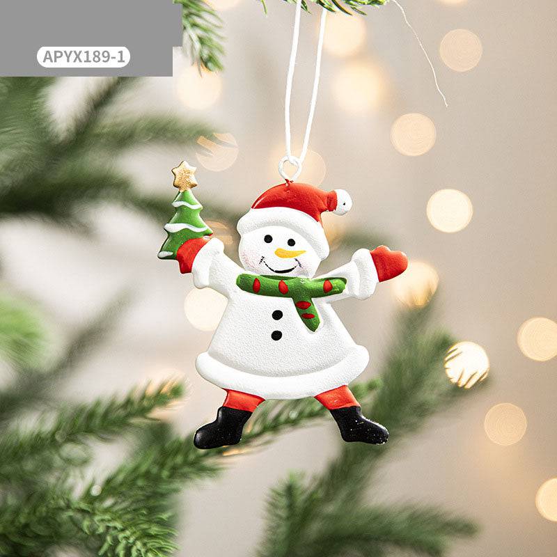 Christmas Decorations – Painted Snowmen Pendants & Tree Ornaments
