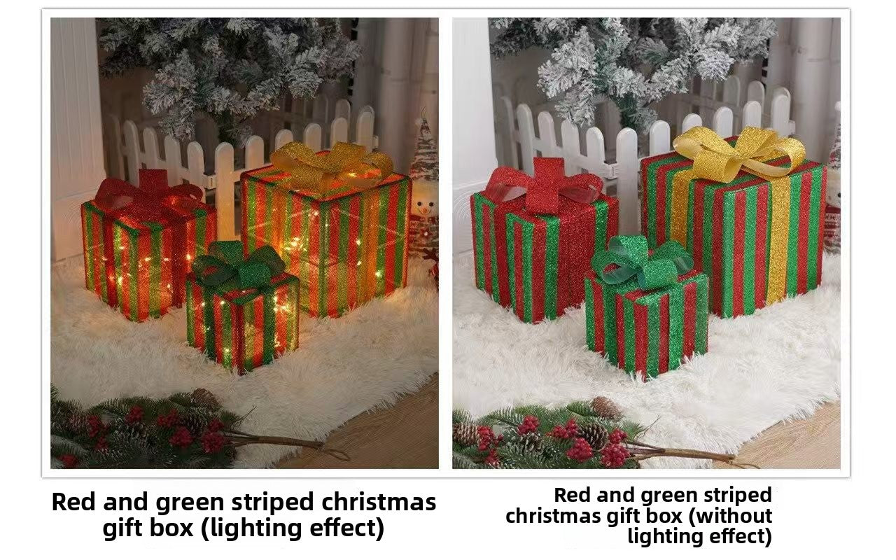 Christmas Decorative Light Gift Box Set with Remote Control