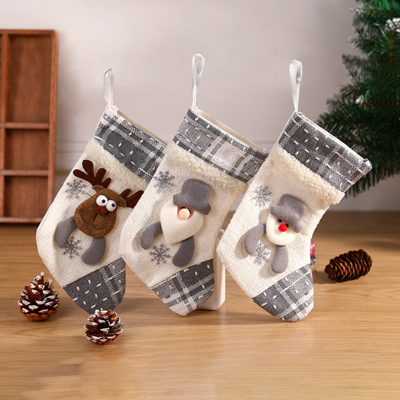 Christmas Decoration Socks with Laser Patterns