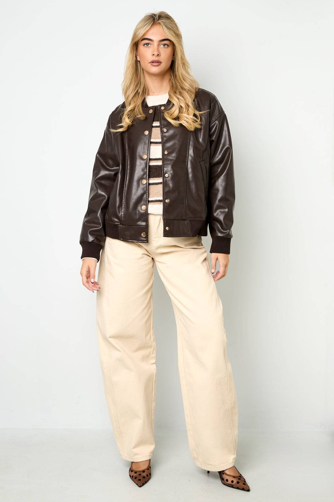 Polyester fiber (polyester) Jackets & Coats Solid color Street Fall/Winter  Clothes