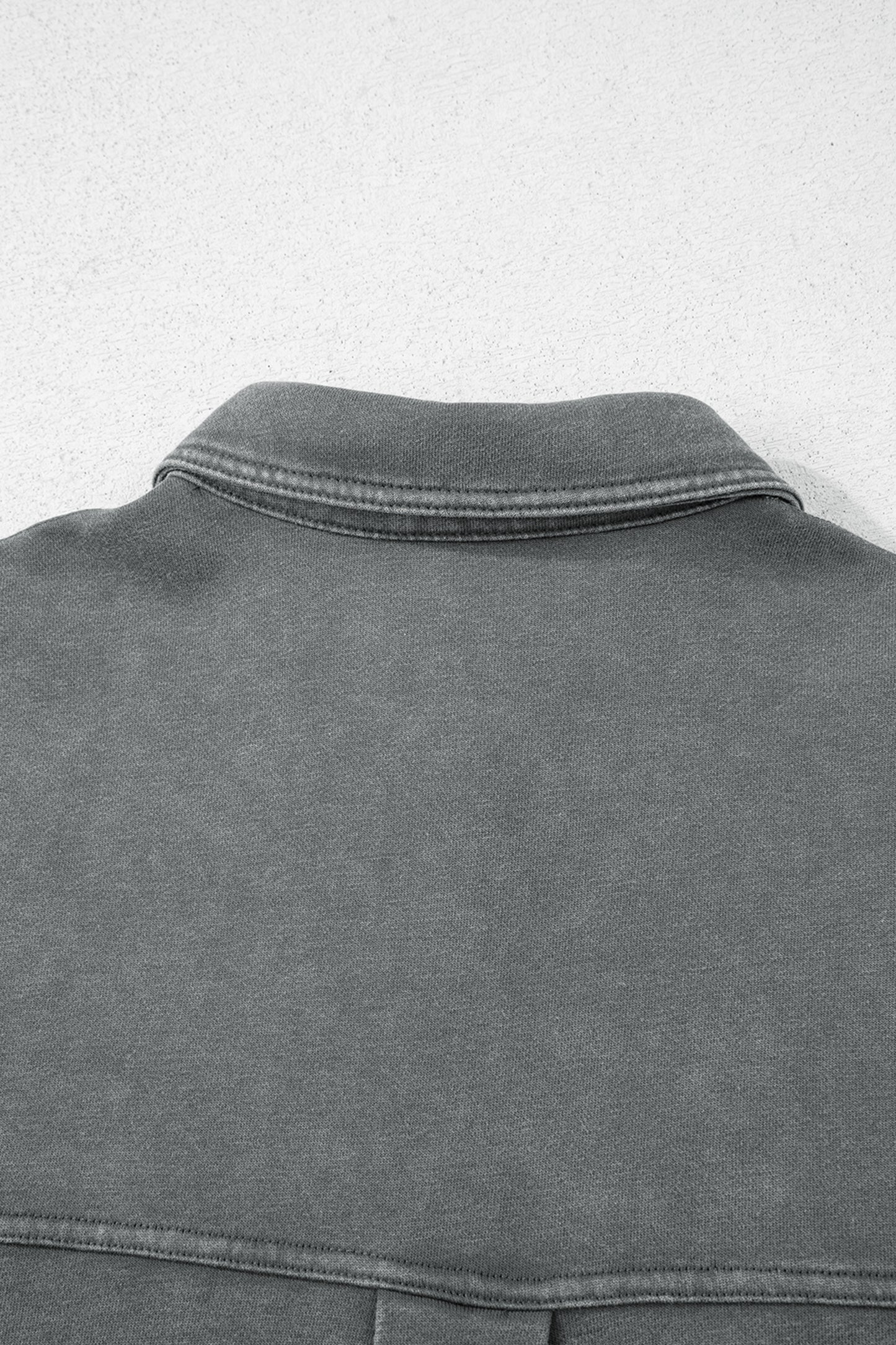 Drop Shoulder Shacket with Side Slit