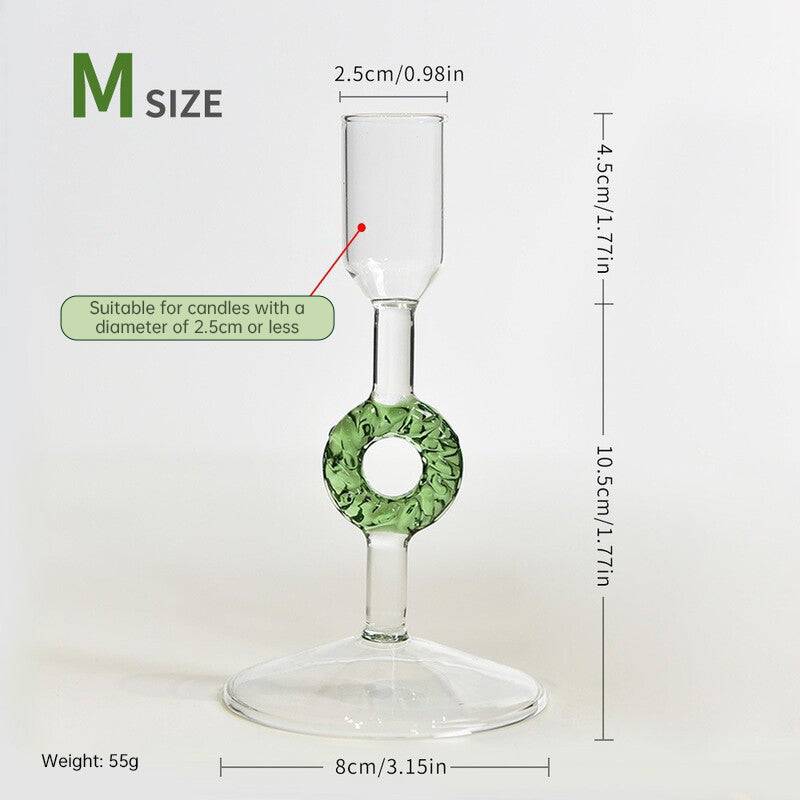 Nordic Borosilicate Glass Candle Holder, Christmas T for Homeree Tabletop Decor