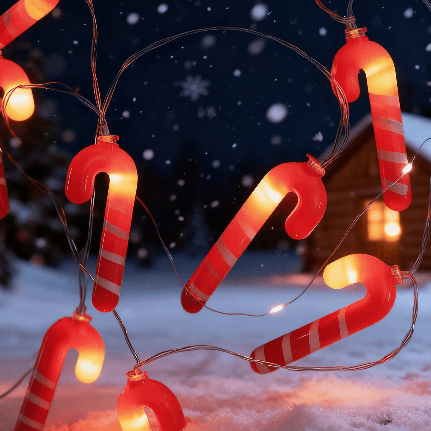 Christmas Crutches & LED Light String – Festive Christmas Lights
