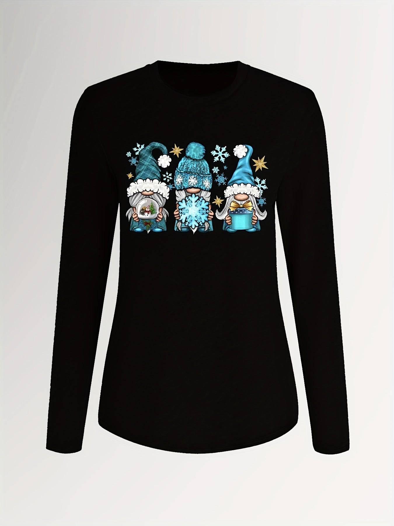 Christmas Graphic Sweatshirt – Crew Neck Holiday Print Sweatshirt