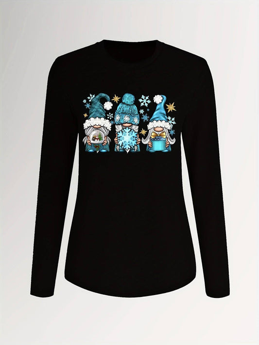 Christmas Graphic Sweatshirt – Crew Neck Holiday Print Sweatshirt