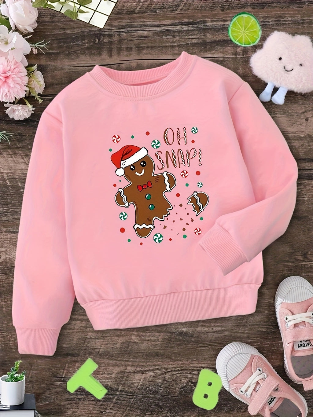 Christmas Gingerbread Graphic Girl Crew