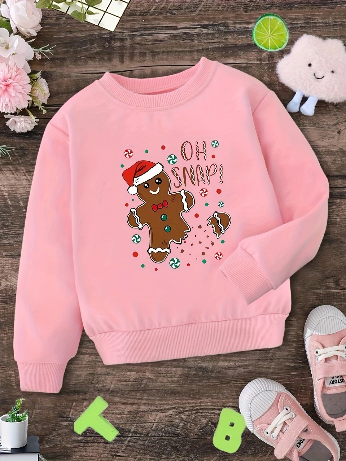 Christmas Gingerbread Graphic Girl Crew