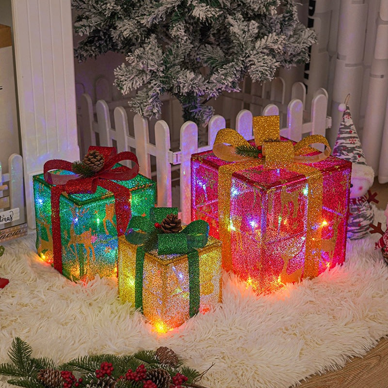 Christmas Decorative Light Gift Box Set with Remote Control