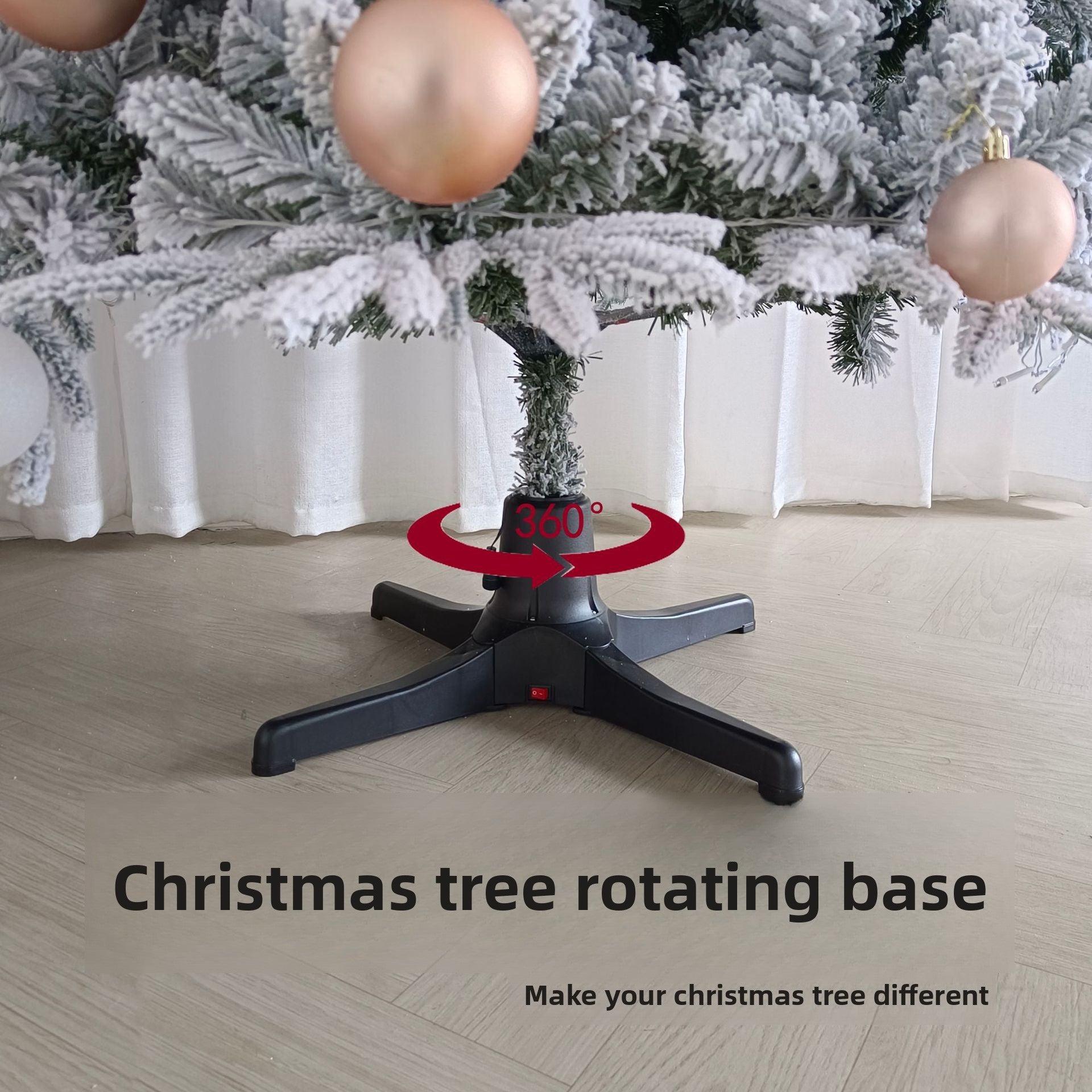 Electric Rotating Christmas Tree Stand with Adjustable Base