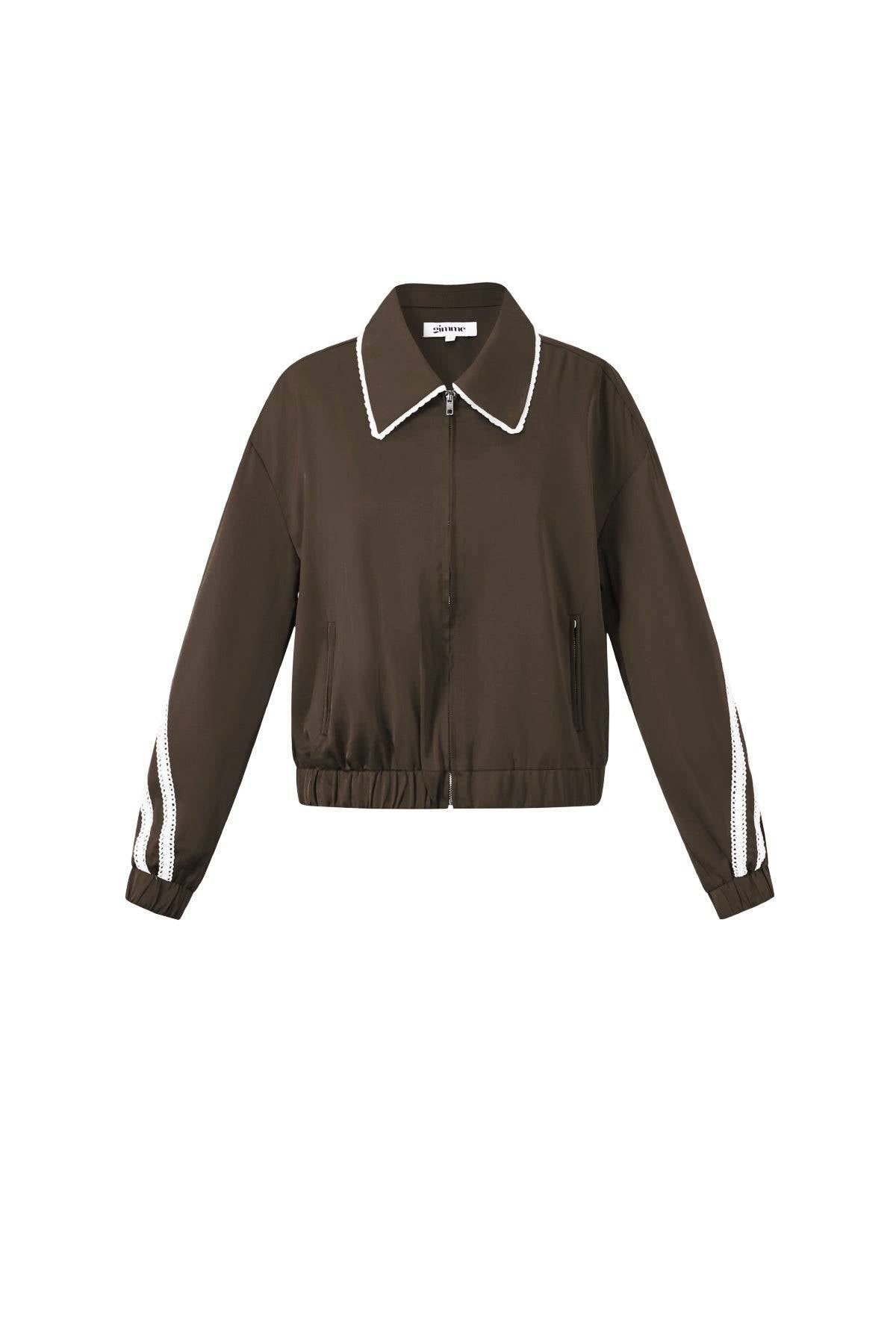 Satin Look Sporty Jacket