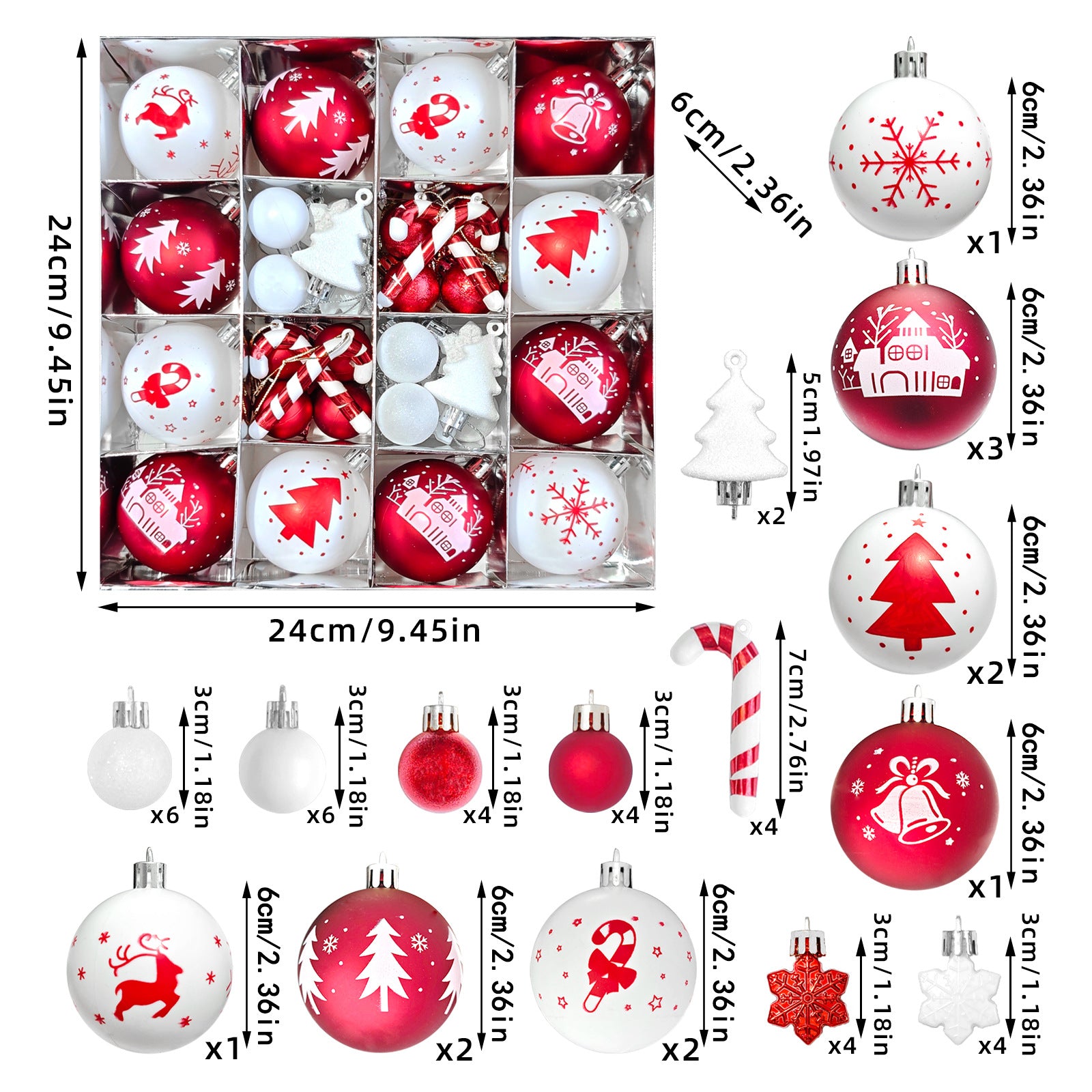 Spherical Christmas decorations Christmas tree