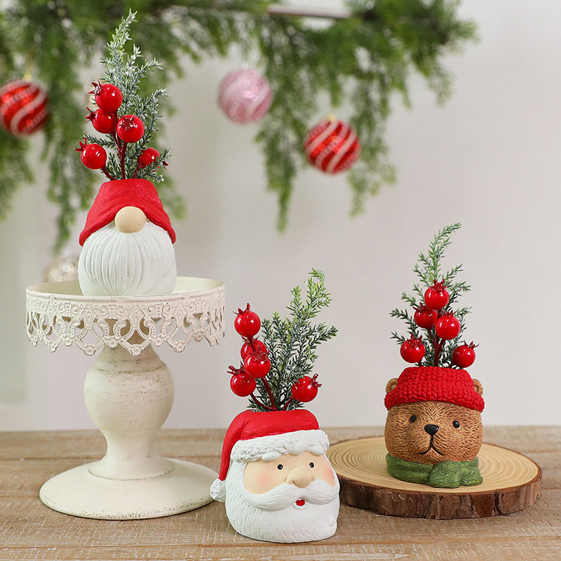 Resin Christmas Gnome Doll Santa