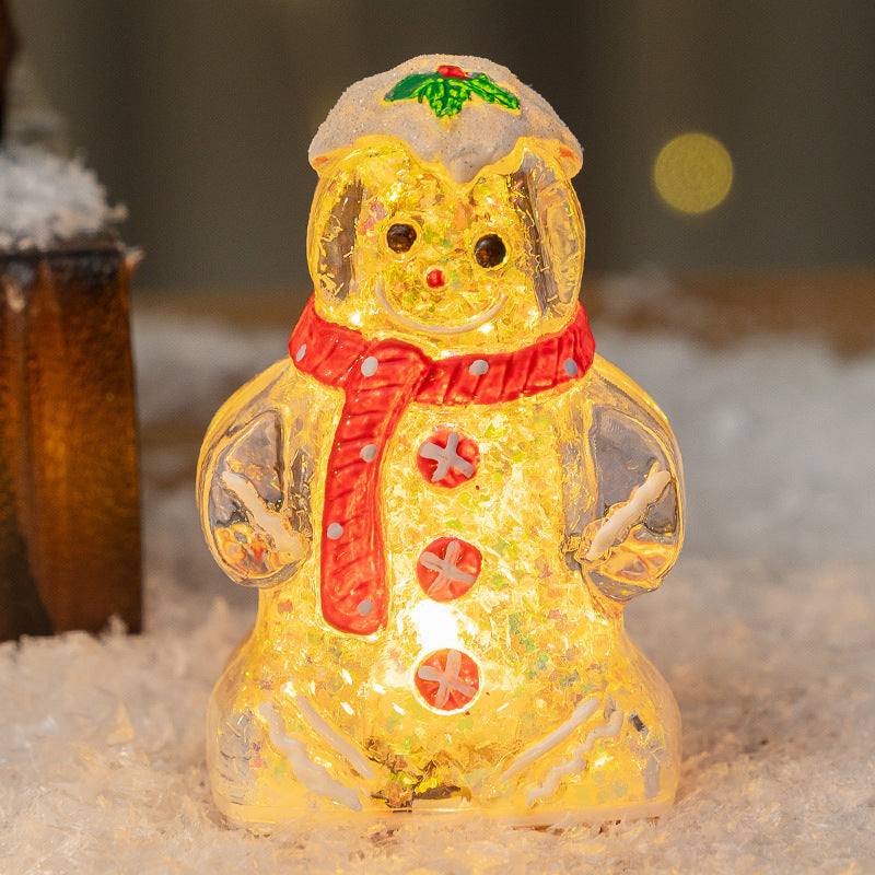 Gingerbread Man Snowman Ornament