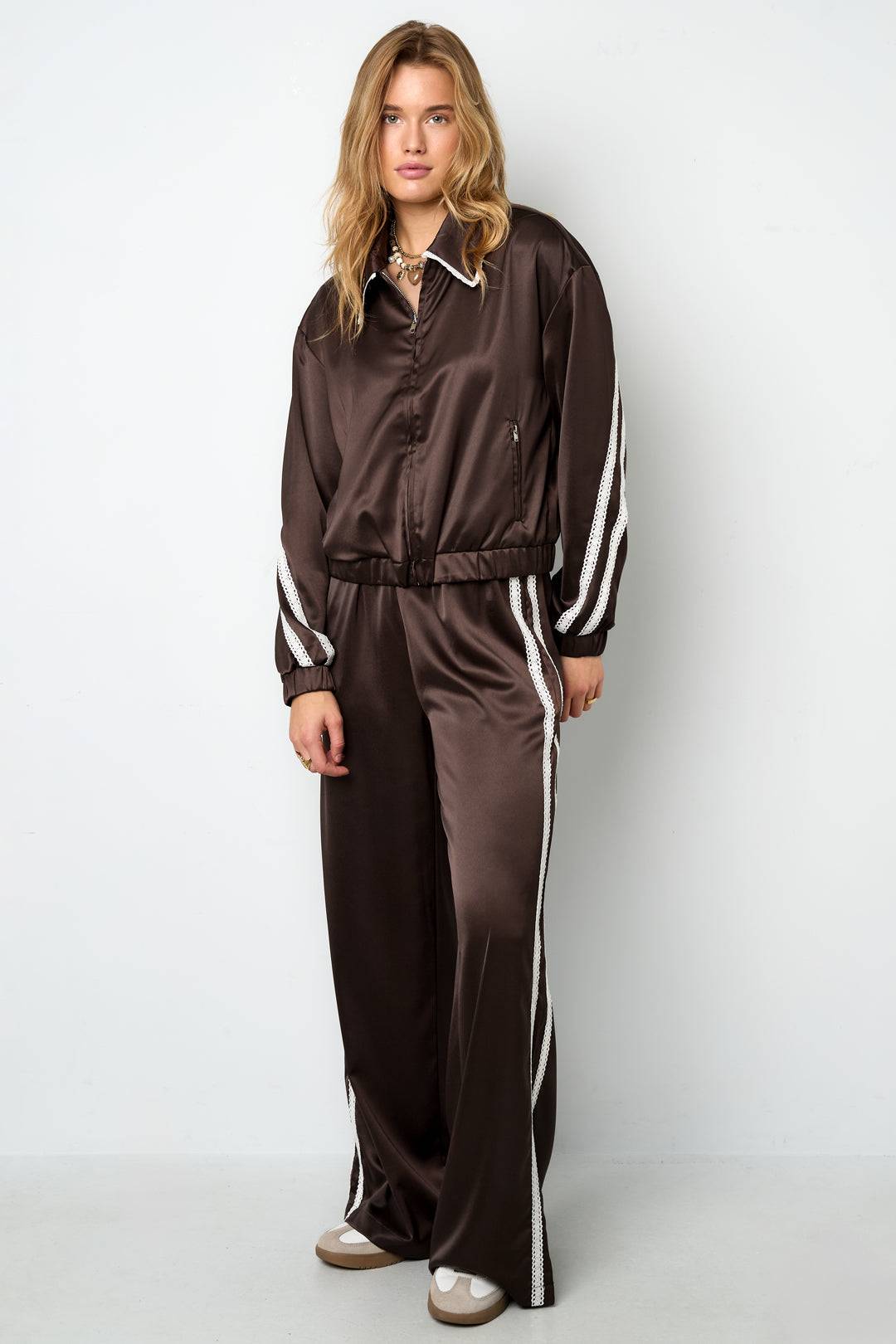 Satin Look Sporty Jacket