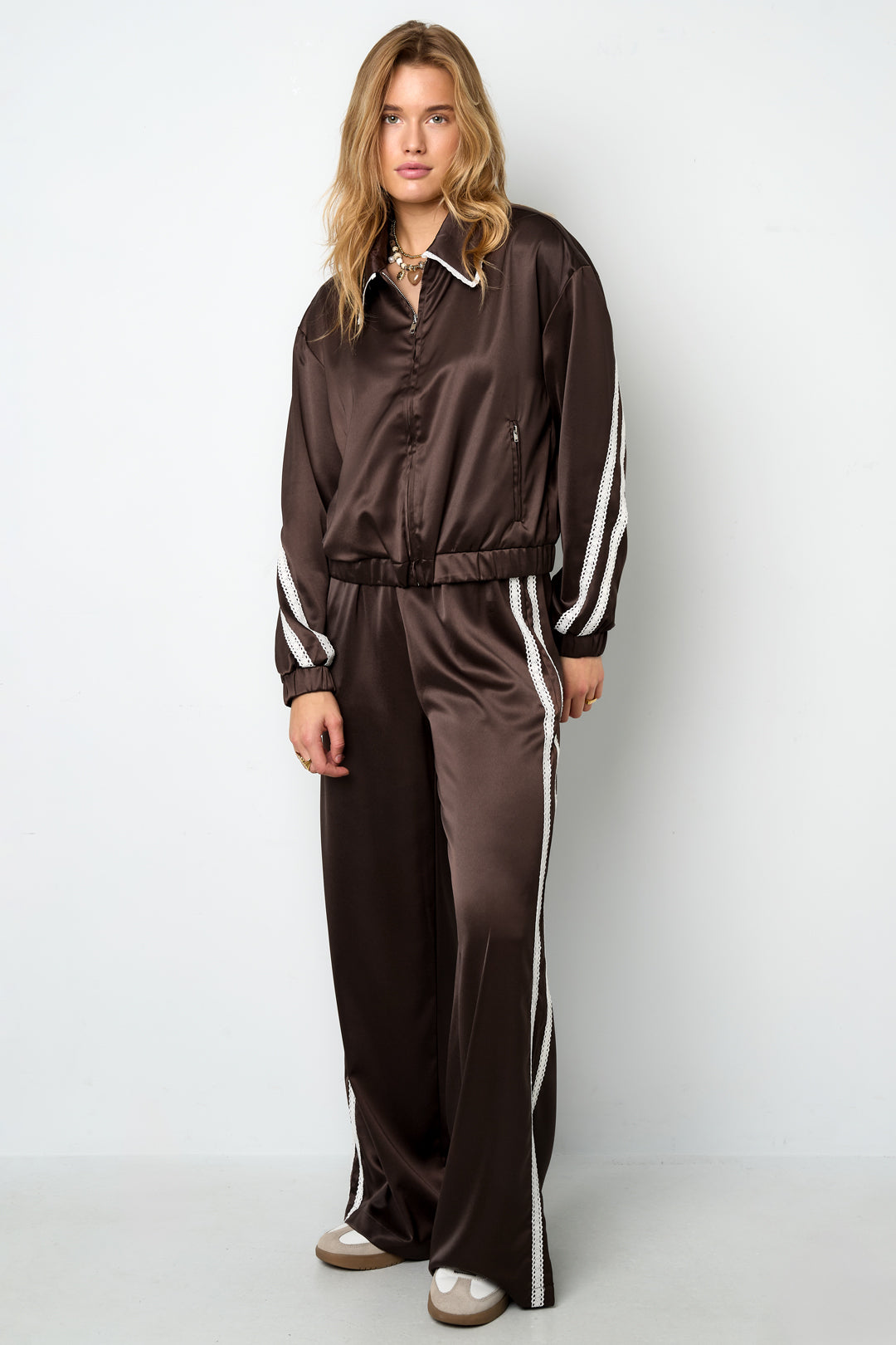 Satin Look Sporty Jacket