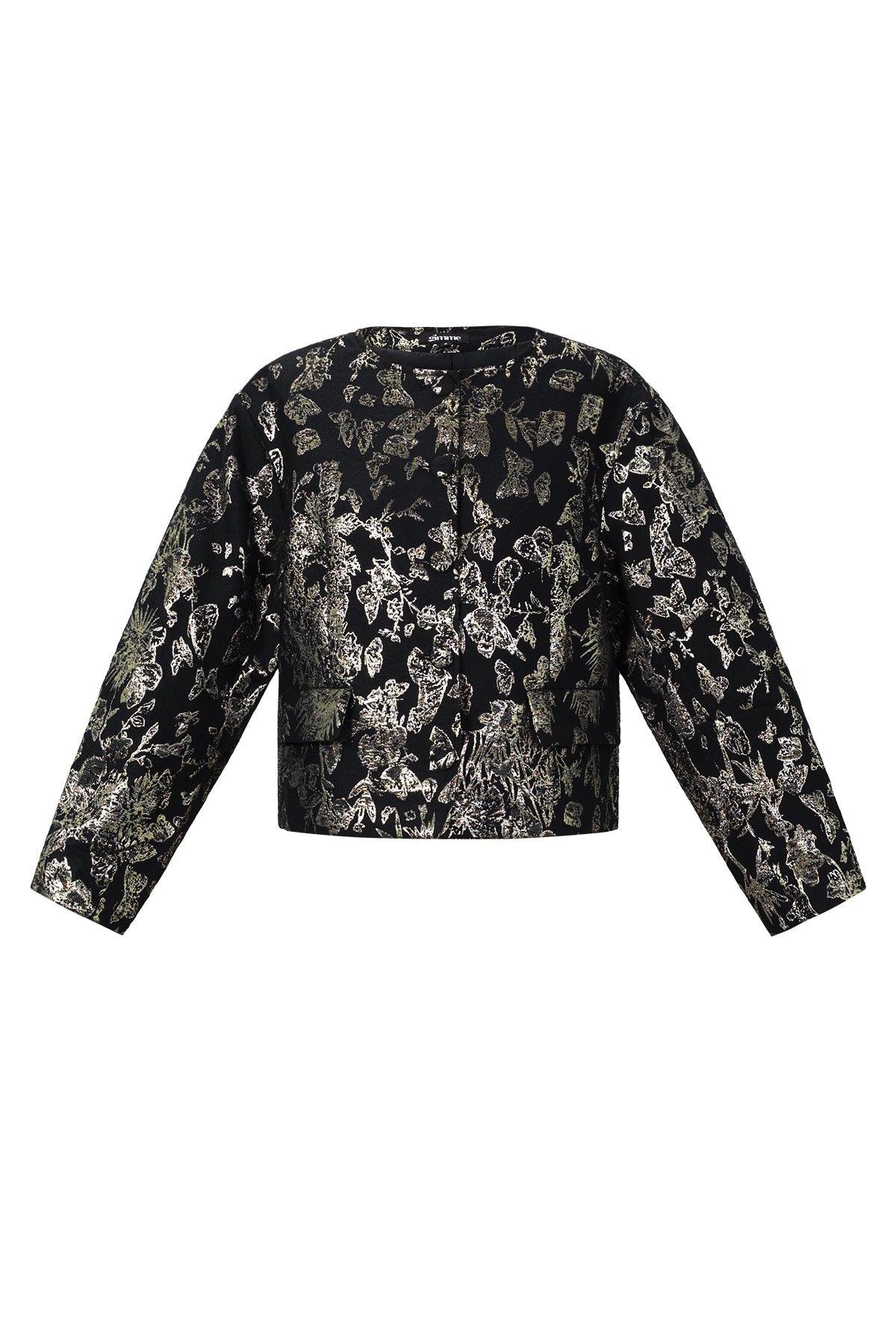 Jacquard Balloon Sleeve Jacket